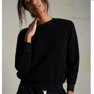 perfectwhitetee Black Ziggy Crewneck Sweatshirt NWT